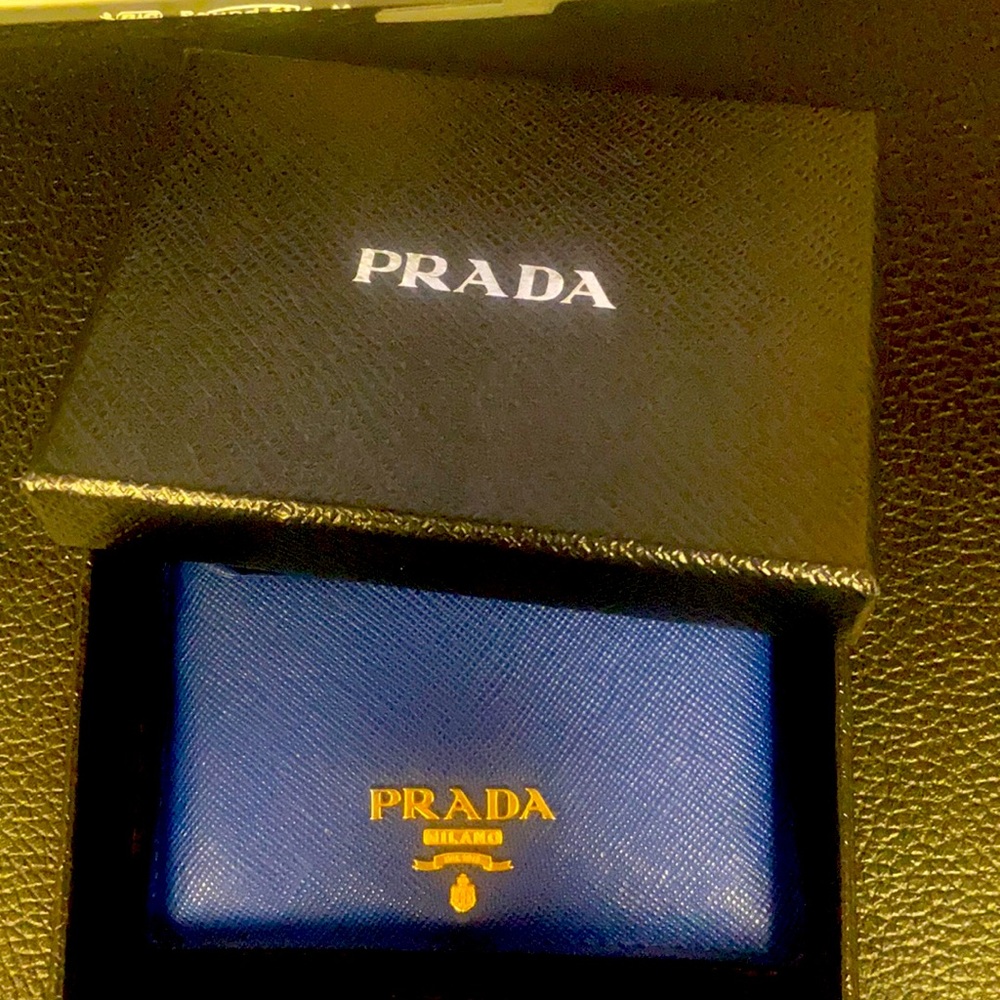 Designer Blue Wallet . Original Box and Auth. Card